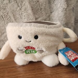 FRIENDS Bum Bumz Plush with White and Blue Tag Coffee Cup Central Perk